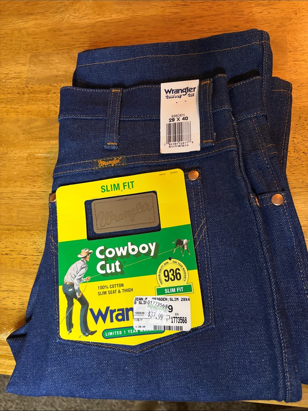 Wrangler Cowboy Cut Slim Fit Jeans - Dark Blue